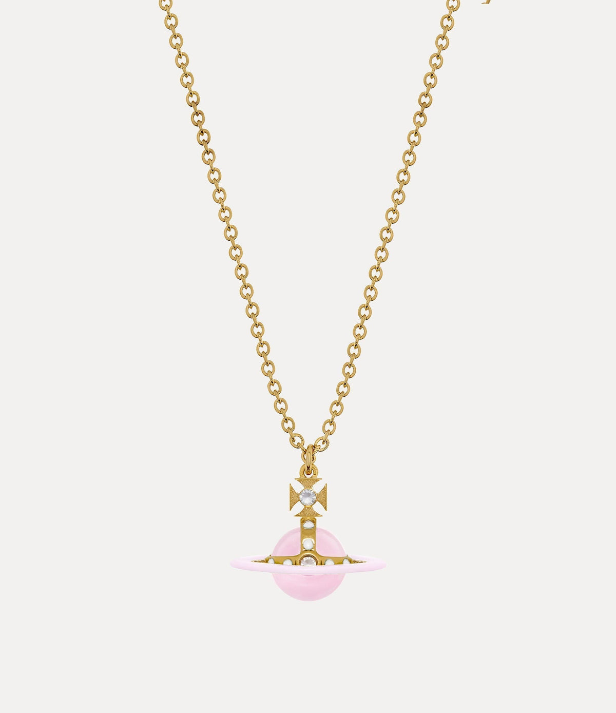 VIVIENNE WESTWOOD Original Orb Pendant Necklace Brass(Petite/Pink)