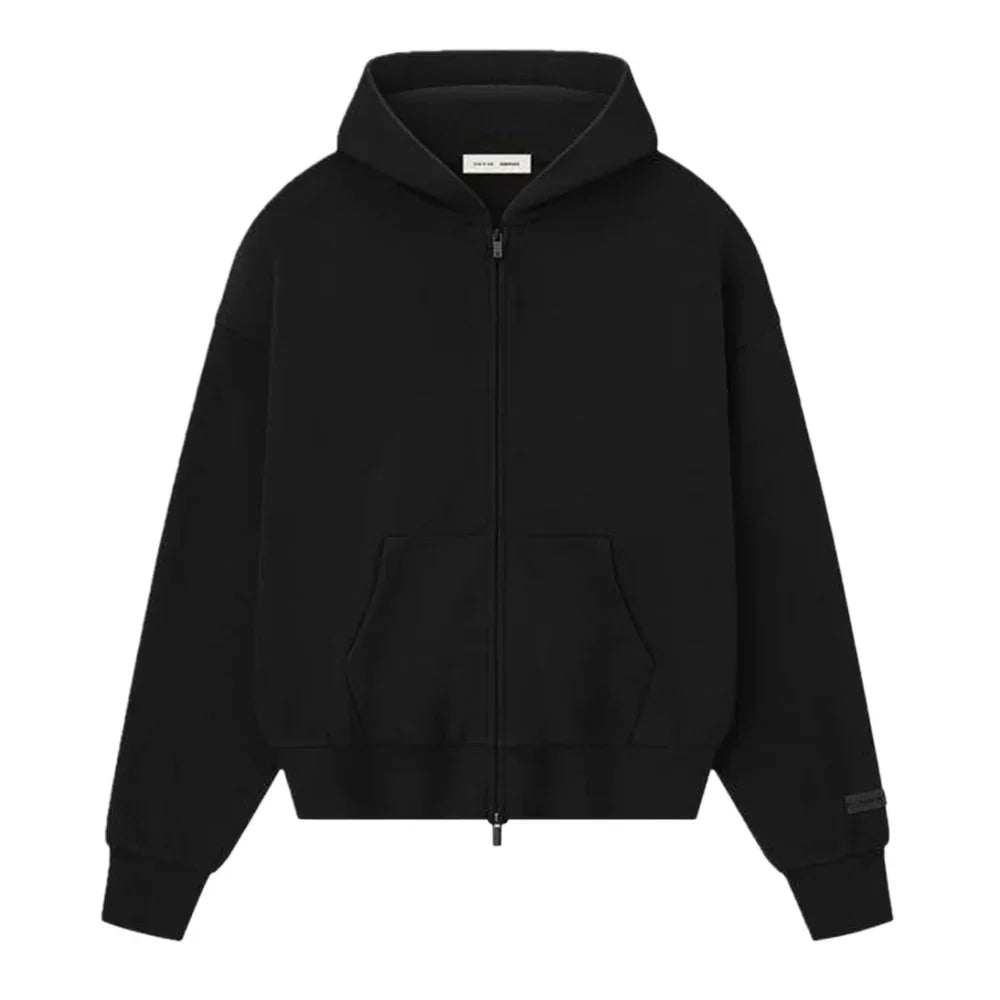 Fear of God Essentials Classic Full Zip Hoodie Jet Black