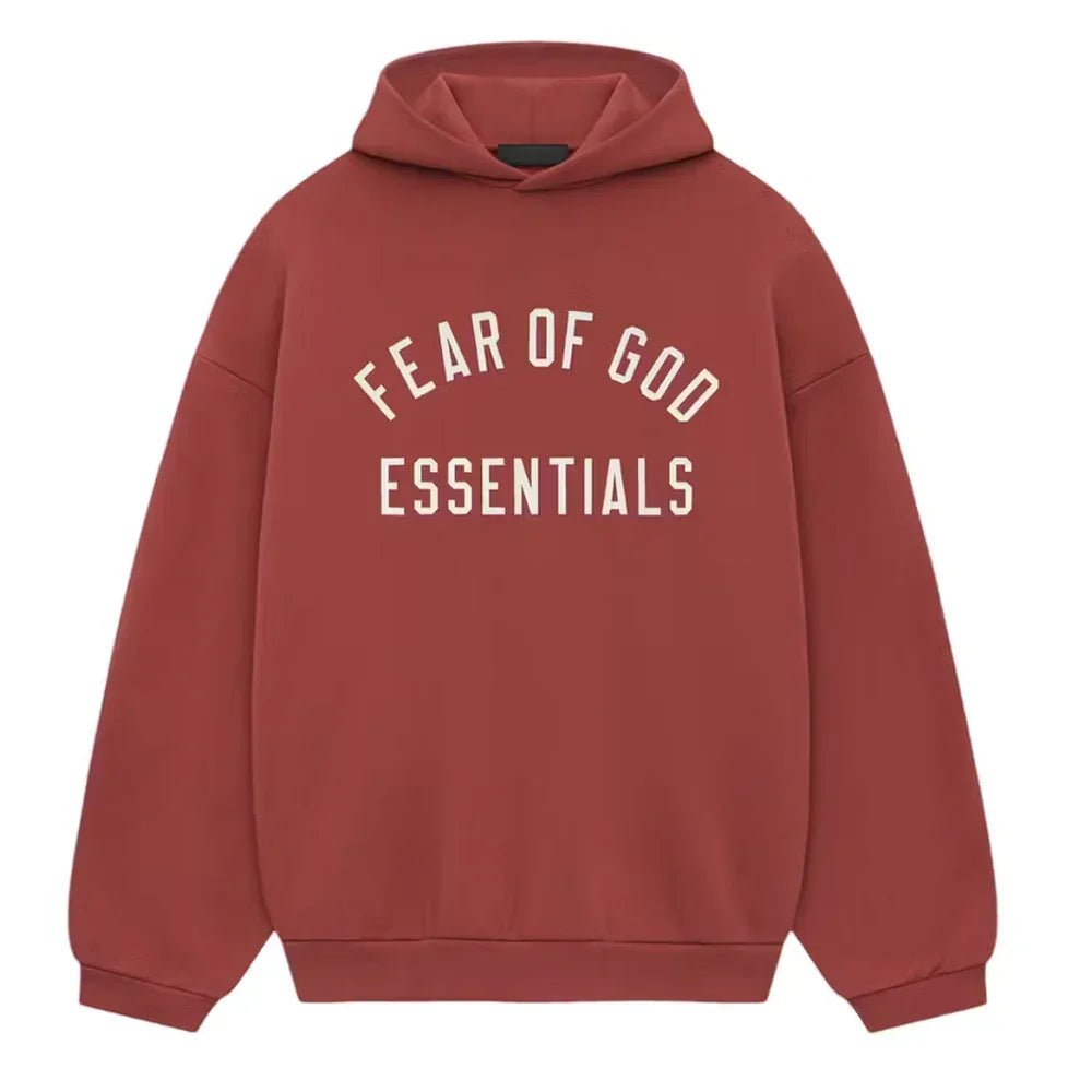 Fear of God Essentials Fleece Hoodie Crimson