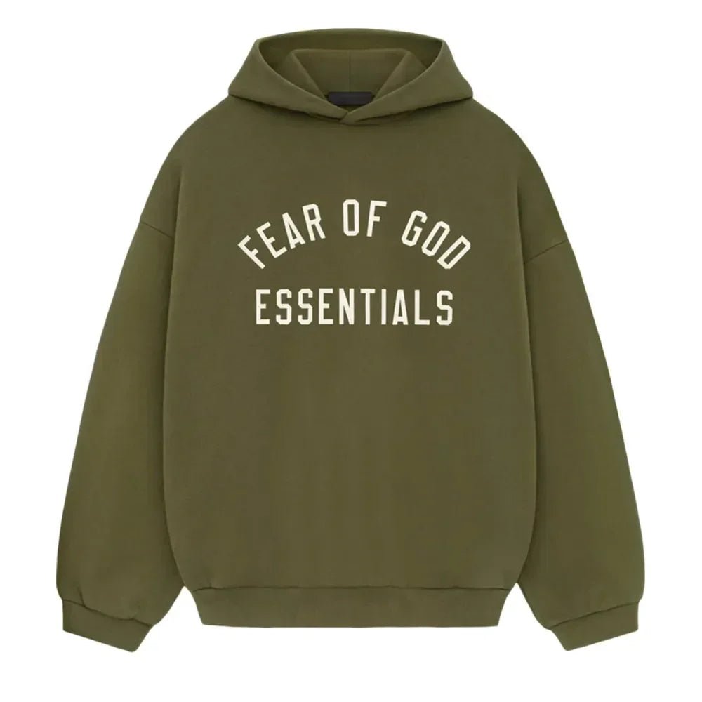 Fear of God Essentials Fleece Hoodie Military