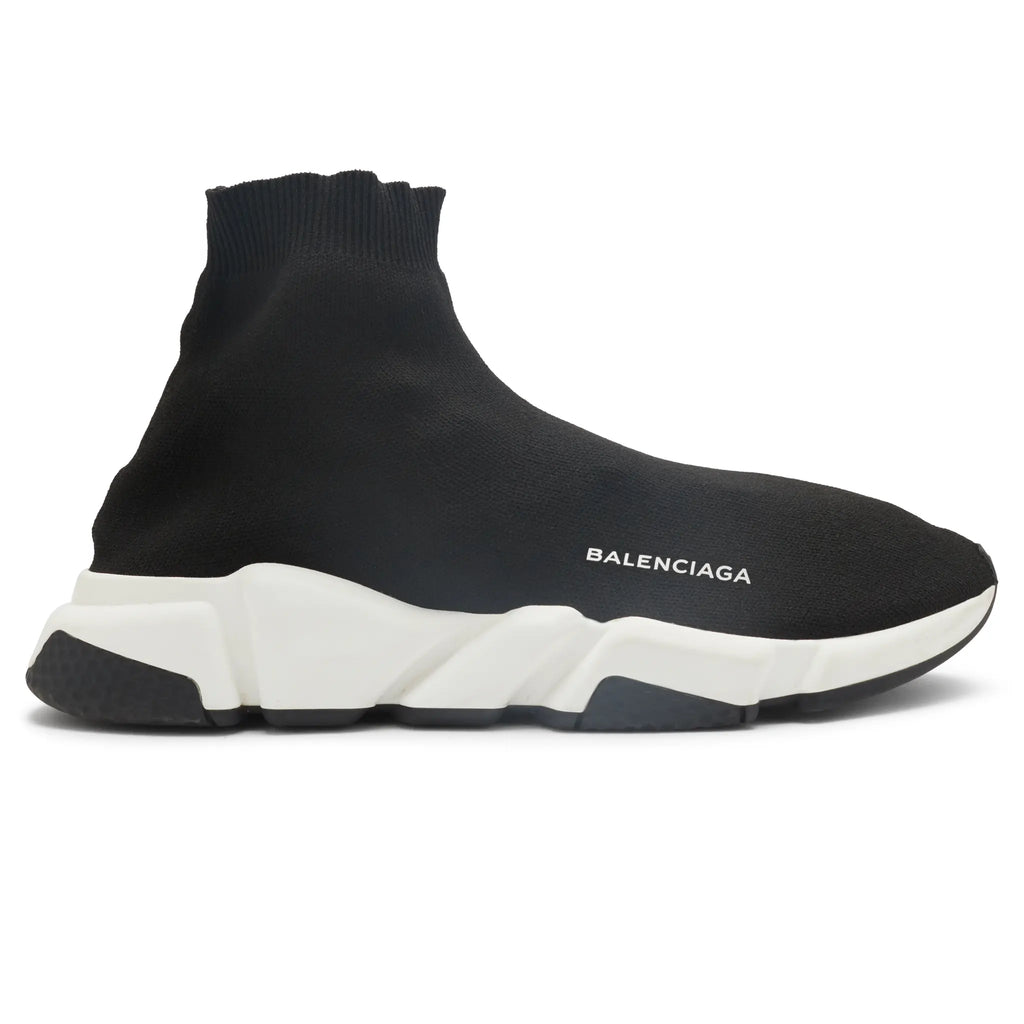 Preloved - Balenciaga Speed Knit Sock Black White Sneakers