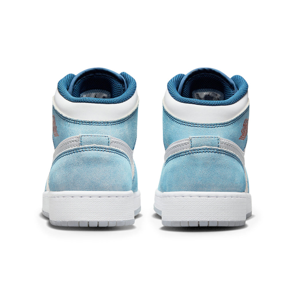 Air Jordan 1 Mid SE French Blue Light Steel (GS) Sneakers