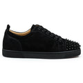 Christian Louboutin Louis Junior Spikes Suede Black Sneakers