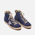 Golden Goose Blue Suede High-Top Sneaker