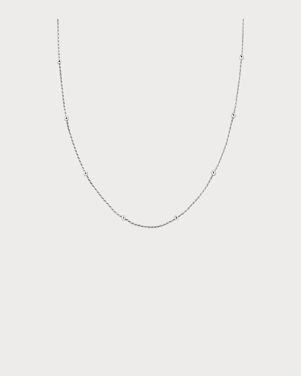 MONICA VINADER Beaded Rope 18ct Yellow Gold Vermeil Chain Necklace(Silver)
