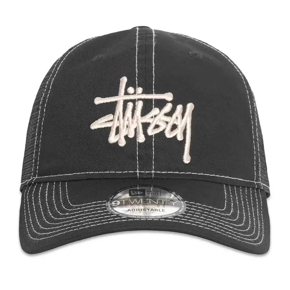 Stussy New Era 9Twenty Basic Trucker Black